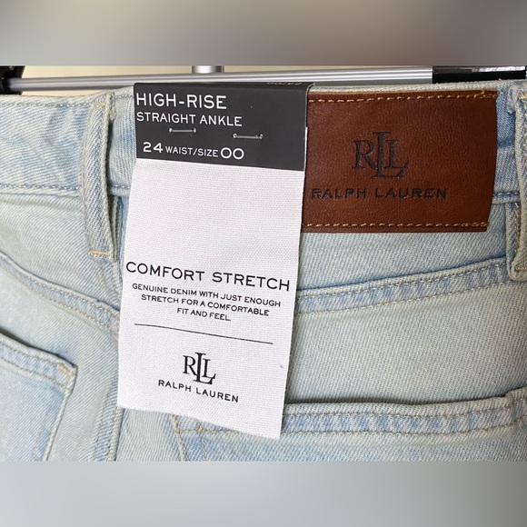 Ralph Lauren High Rise Straight Ankle Denim - Picture 4 of 15